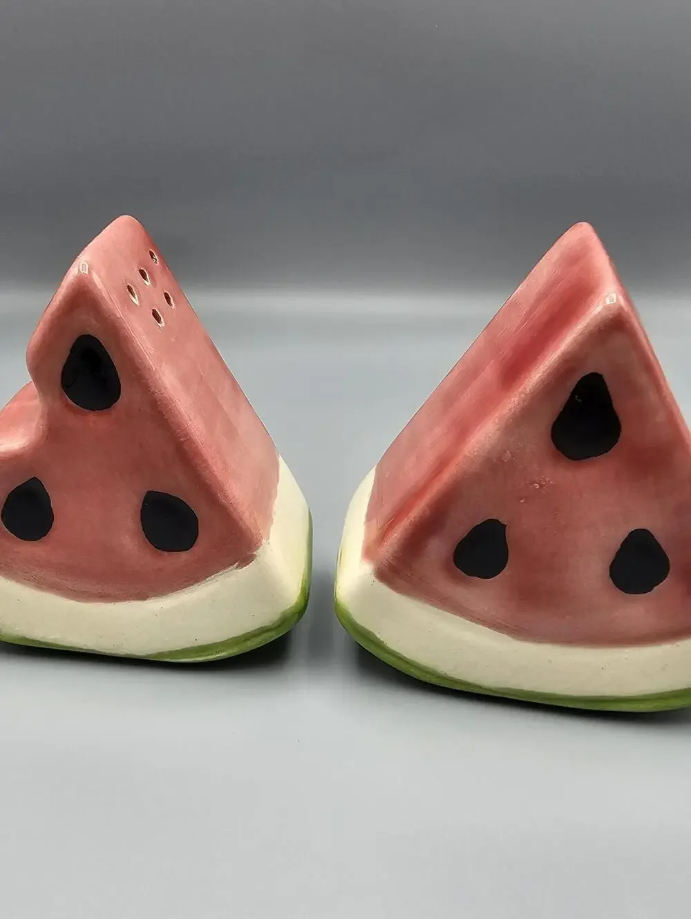 Ceramic Watermelon Slice Salt and Pepper Shakers